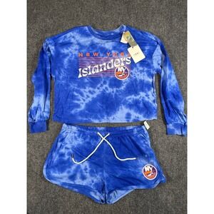New York Islanders Womens Size XL Pajama Set Tie Dye Lounge Comfort Sleepwear